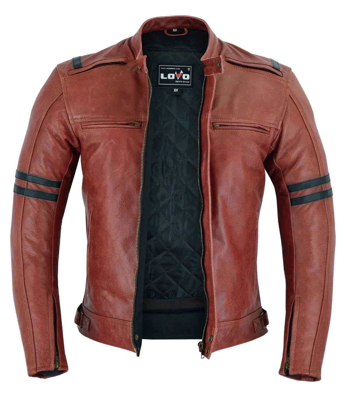 CHAQUETA LOVO DE CUERO MARRON VINTAGE UNISEX