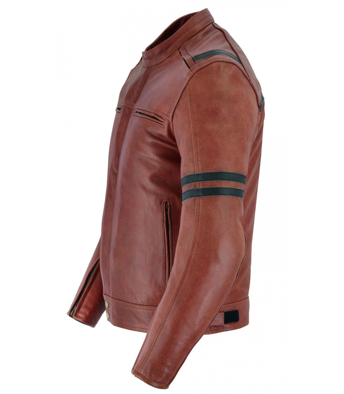 CHAQUETA LOVO DE CUERO MARRON VINTAGE UNISEX