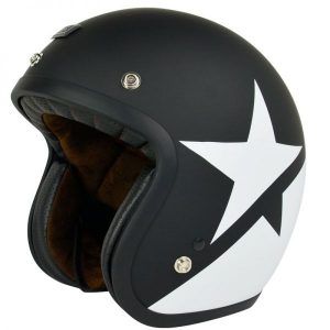 CASCO PRIMO STAR WHITE-BLACK MATT