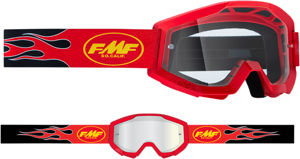 GAFAS CROSS FMF POWERCORE FLAME INFANTIL